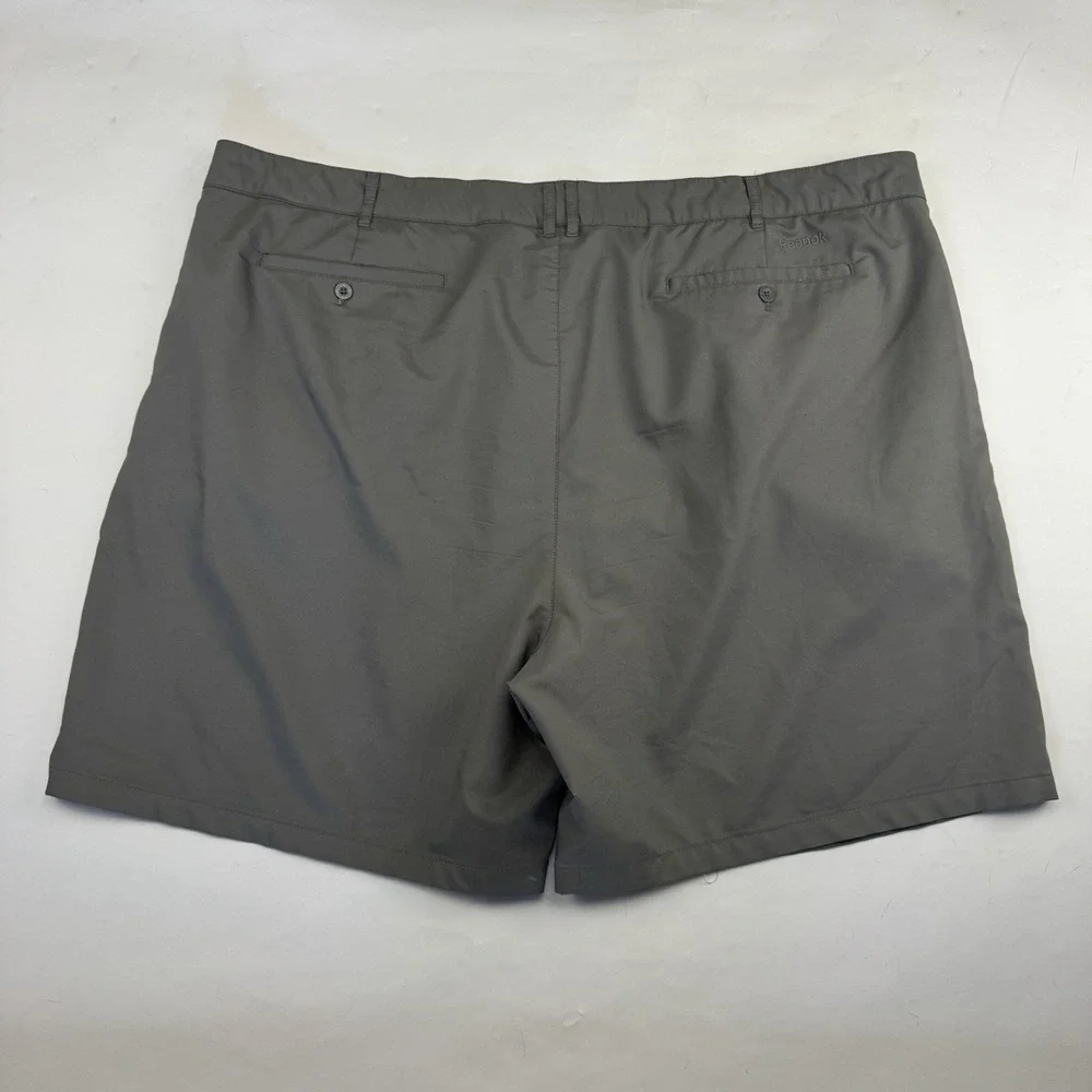Reebok Golf Men's Gray Flat Front Performance Active Shorts Size 54 Stretch - Picture 8 of 10